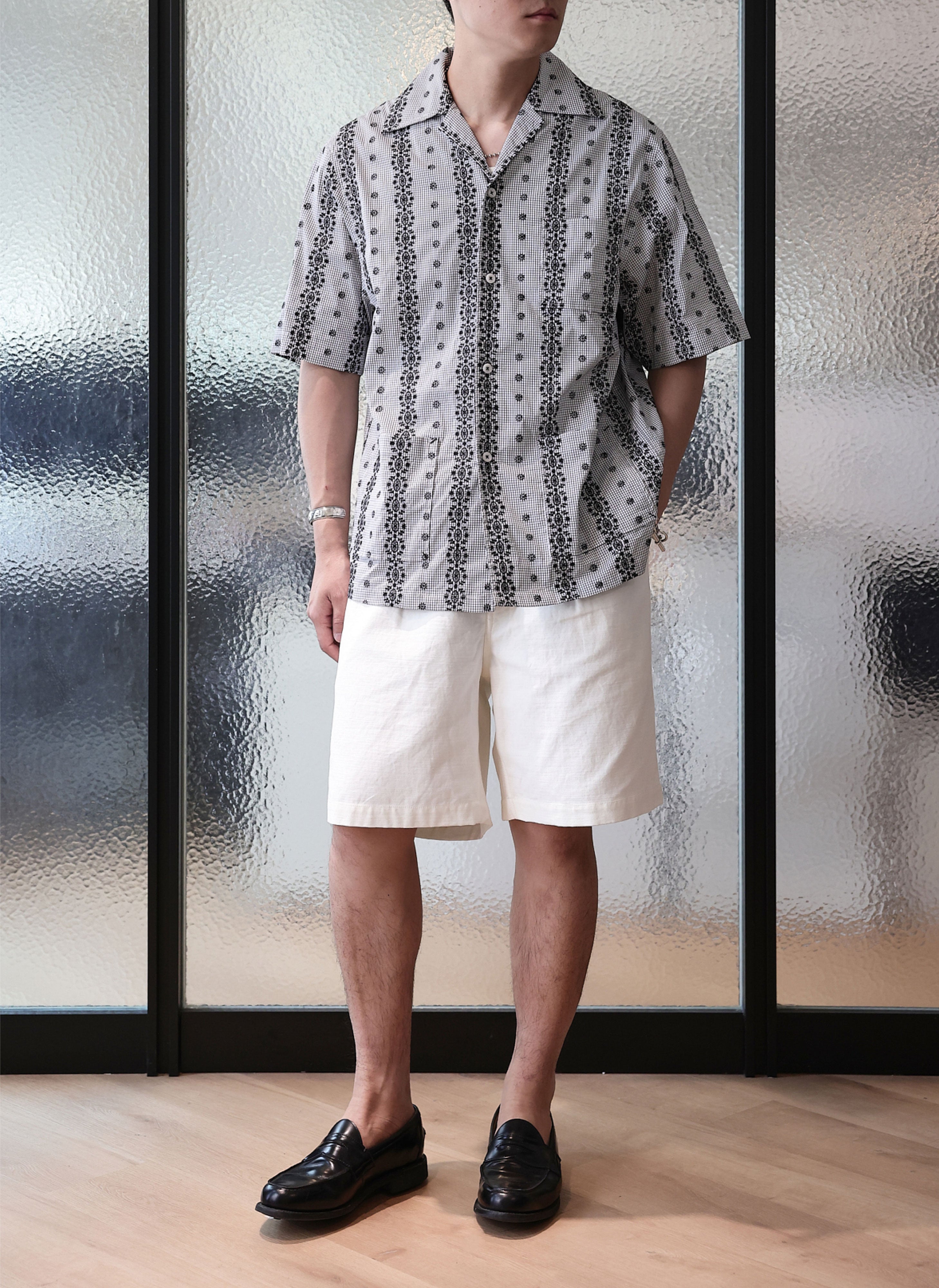 Stylish Cotton Nylon Spandex Embroidered Open Collar Shirt for Men - Perfect for Casual Wear, Office & Outdoor Activities