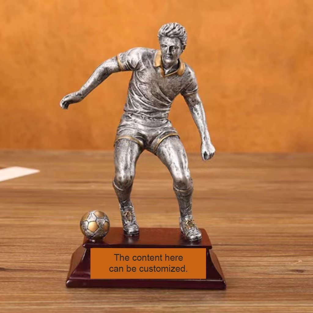 BOFANGSM Custom Football MVP Trophy Award - Golden Boot Player Statue for Soccer Awards, Excellent Forward Recognition, Personalized Engraving Souvenir | Perfect for Tournaments, Banquets & Fan Gifts