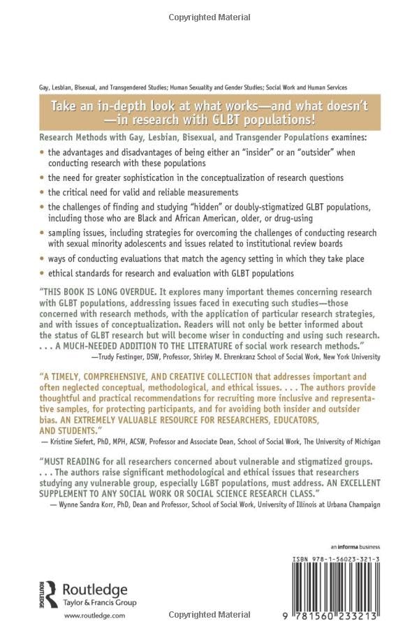 Research Methods with LGBTQ+ Populations: Best Practices for Gay, Lesbian, Bisexual & Transgender Studies | Social Services Research Guide for Academic & Community Work