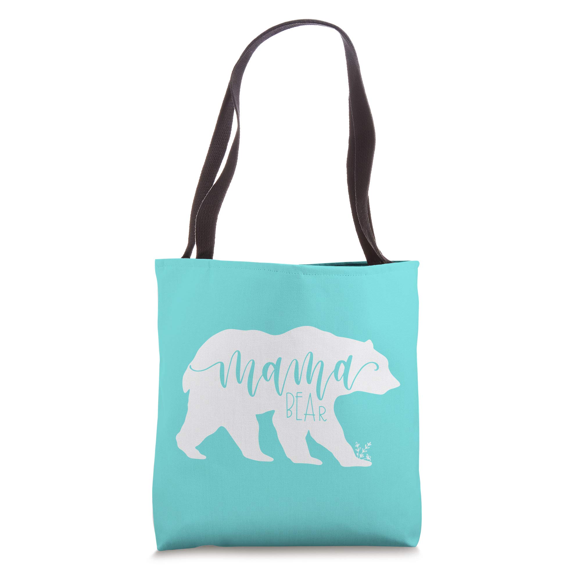 Stylish Mama Bear Tote Bag for Women - Perfect Gift for Moms, Teal Blue Handbag with Durable Design | Ideal for Work, Shopping & Daily Use