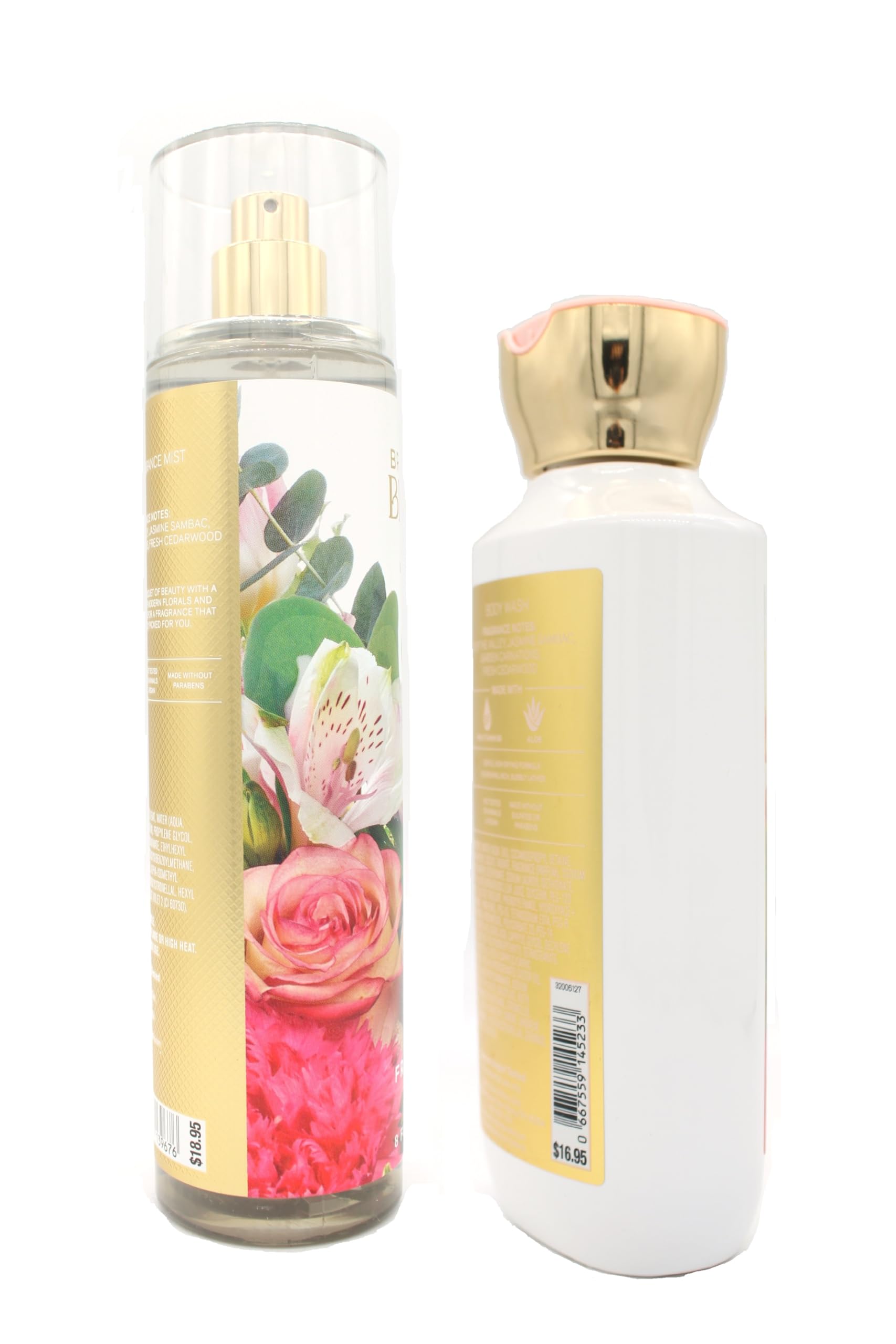 Brightest Bloom Bath & Body Set - Fine Fragrance Mist & Shower Gel Body Wash Bundle | Fresh Floral Scent for Women's Daily Shower & Self-Care Routine