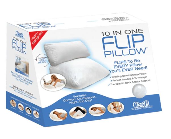 Bambillo Contour Flip Pillow - Ergonomic Memory Foam Neck Support for Side, Back & Stomach Sleepers - Perfect for Travel, Office & Home Use