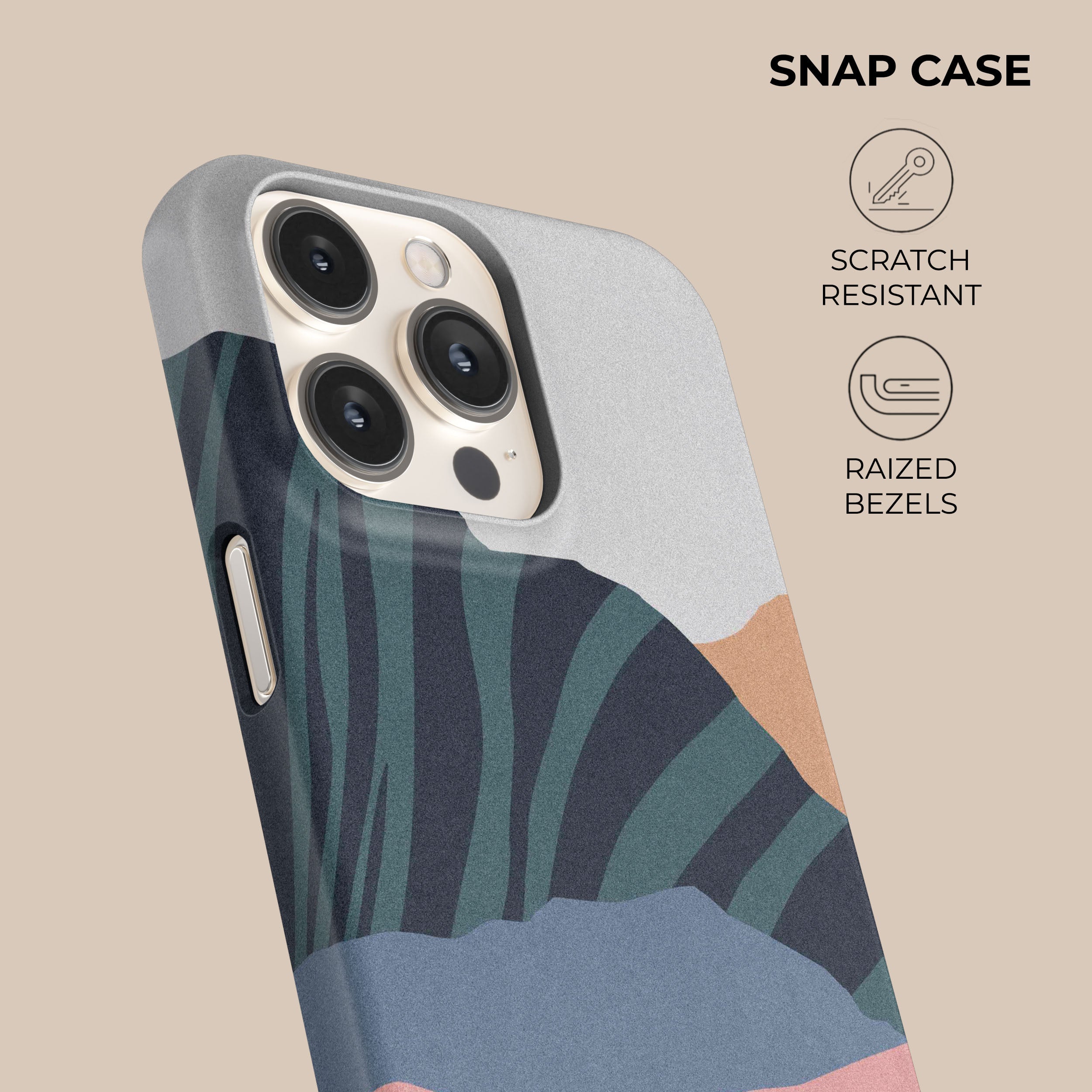 Pale Tranquility Phone Case - Slim Protective Cover for iPhone 15/14/13/12/11 Pro Max - Soft Matte Finish with Shock Absorption - Perfect for Daily Use, Travel & Outdoor Activities