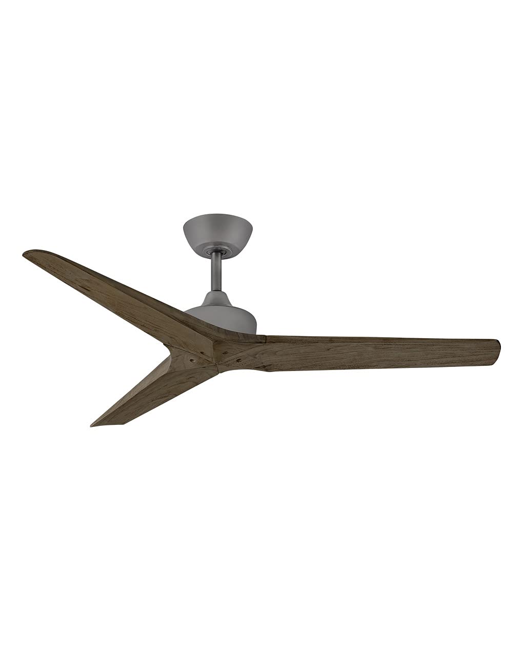 Hinkley Chisel 52 Inch Outdoor Ceiling Fan with Remote Control - Graphite Finish - Damp Rated for Patio, Porch, and Covered Deck Use