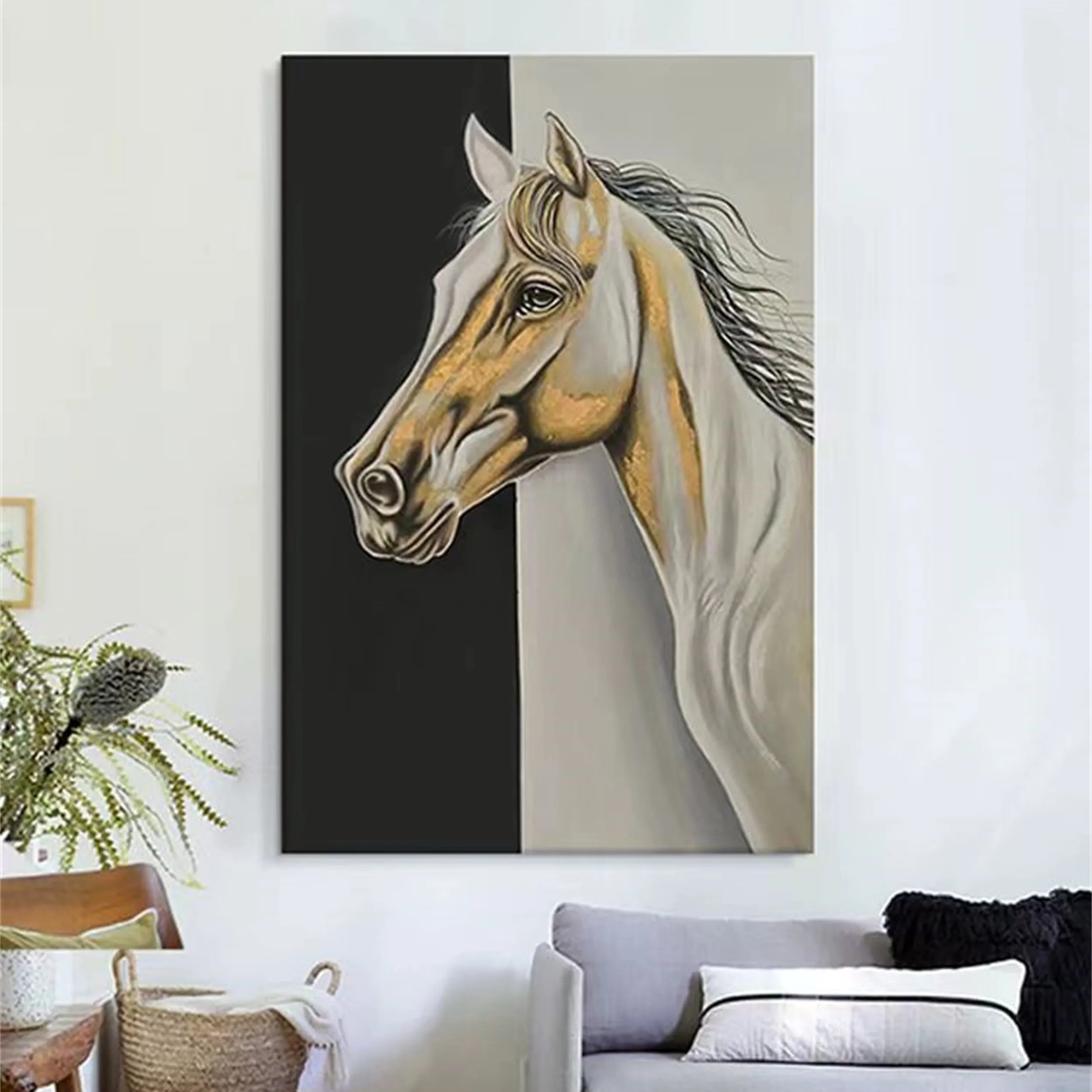Animal Art Painting #AP014 - Handmade Canvas Wall Decor for Living Room, Bedroom & Office - Perfect Gift for Pet Lovers & Home Decor