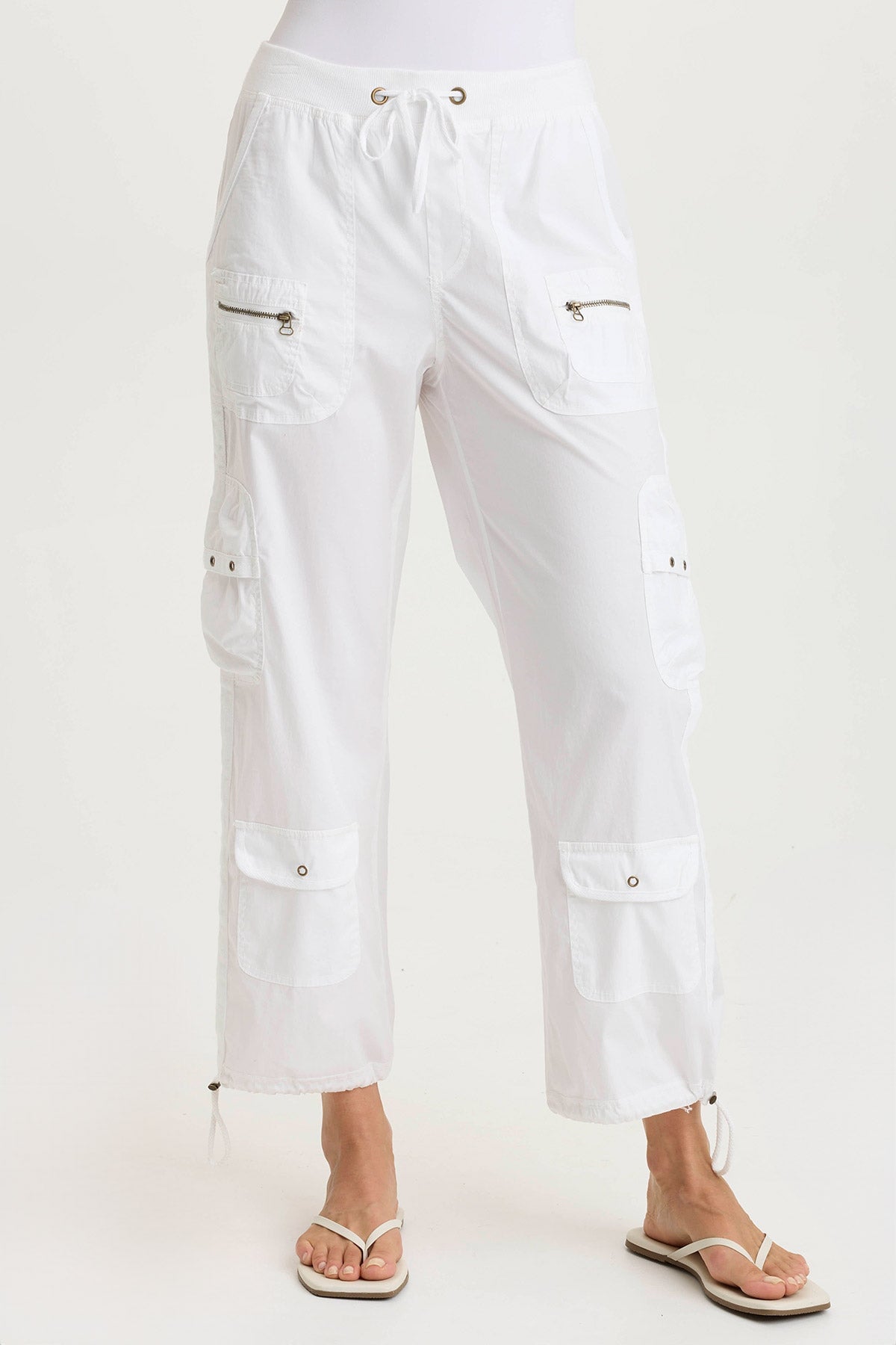 Langley Women's Poplin Cinched Leg Cargo Pants - Comfortable & Stylish Casual Trousers for Outdoor Adventures, Hiking & Everyday Wear