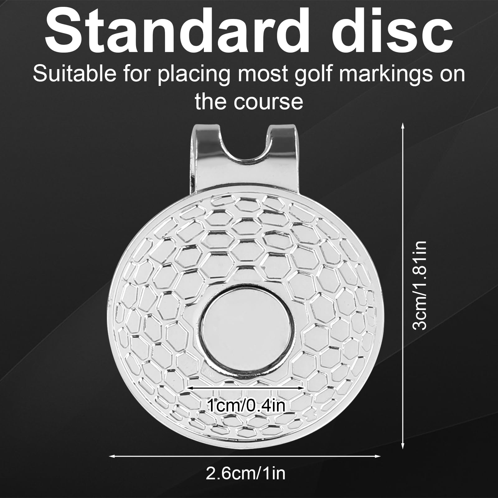 6pcs Magnetic Golf Ball Marker Clip Set - Strong Magnet Hat Clip for Golf Hats, Caps, Pants & Gloves | Durable Metal Holder with Stylish Patterns | Perfect Golf Accessories Gift for Men & Women | Ideal for Golf Courses & Driving Range Practice