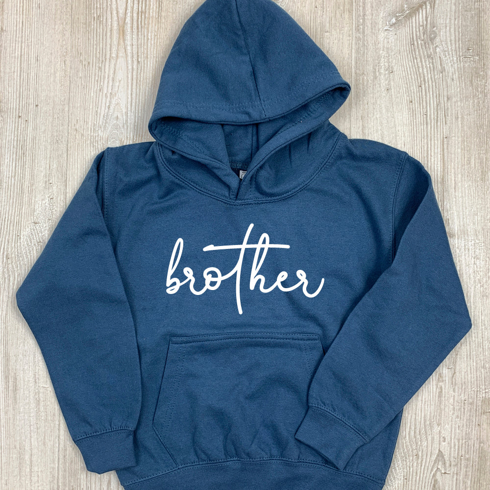 Brother and Sister Matching Script Hoodies for Kids (1-13 Years) - MRK X - Perfect for Family Photos, Sibling Bonding, and Casual Outfits