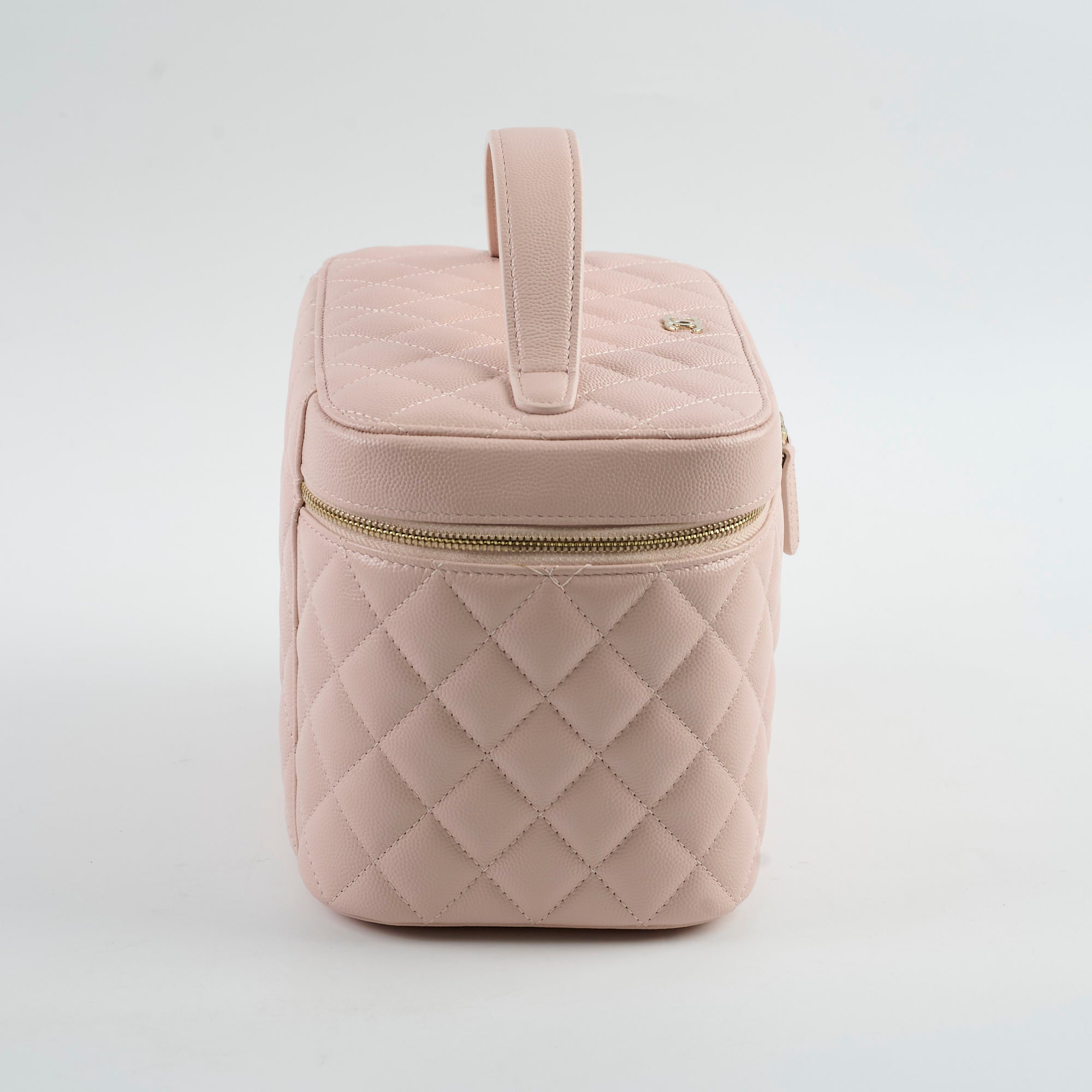 Chanel Caviar Vanity Case Rose Pink 30cm - Luxury Leather Cosmetic Bag for Women | Perfect for Travel, Makeup Storage & Everyday Use
