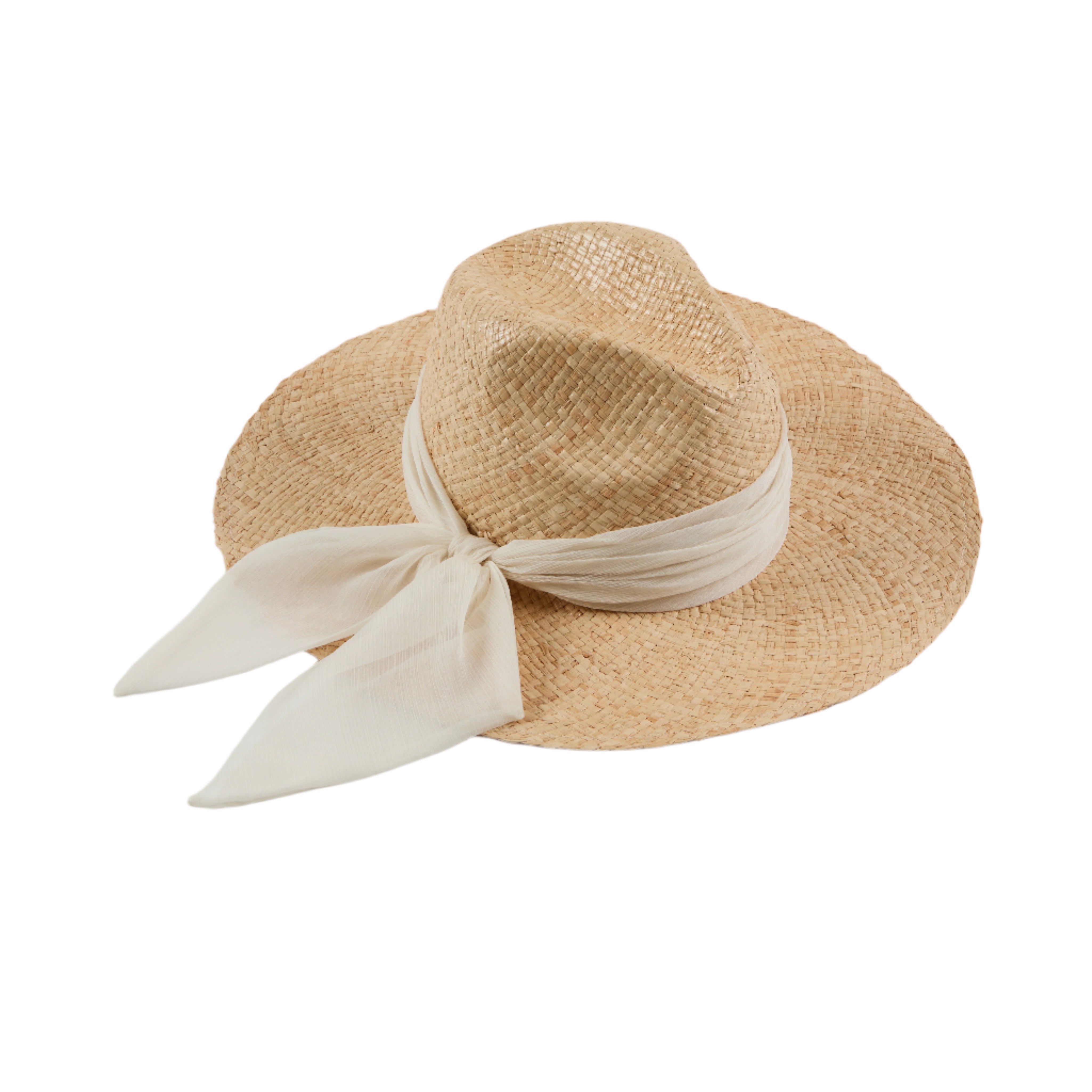 Emmanuelle Fine Raffia Fedora Hat for Women - Stylish Summer Sun Hat with Wide Brim - Perfect for Beach, Vacation, and Outdoor Activities