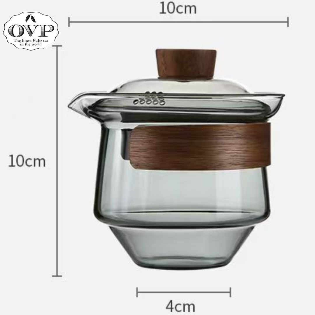 Premium Borosilicate Glass Tea Brewing Set - 2 in 1 (250ml) for Loose Leaf & Herbal Tea - Perfect for Home, Office & Tea Ceremonies