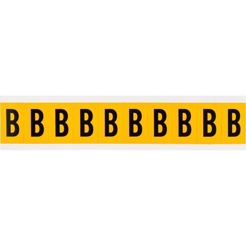 Brady 1530-B 15311 15 Series Indoor/Outdoor Number & Letter Cards - 50 Pack for Office, Warehouse, School & Industrial Labeling