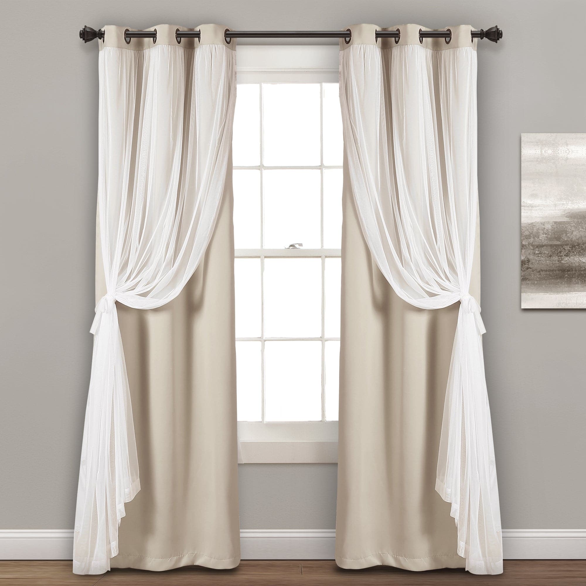 Blackout Curtains with Grommet Top & Insulated Lining - Thermal Sheer Window Panels for Bedroom, Living Room & Home Office - Energy Efficient & Noise Reducing