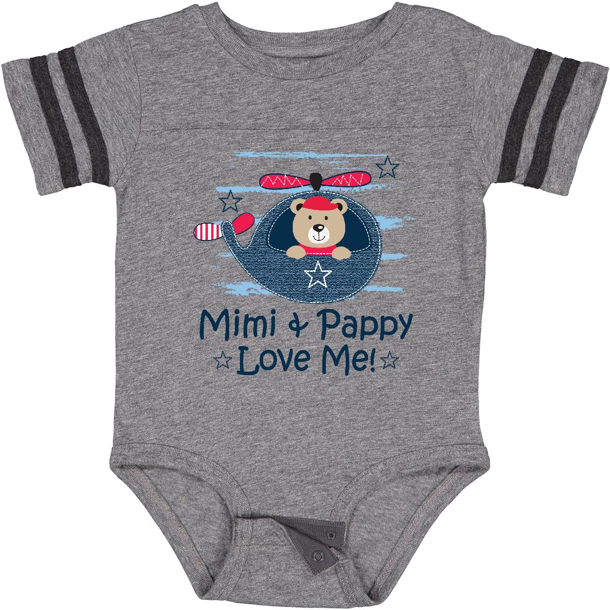 Inktastic Mimi and Pappy Love Me Baby Boy Bodysuit - Soft Cotton Onesie for Newborns & Infants - Perfect for Family Photos, Holidays & Everyday Wear