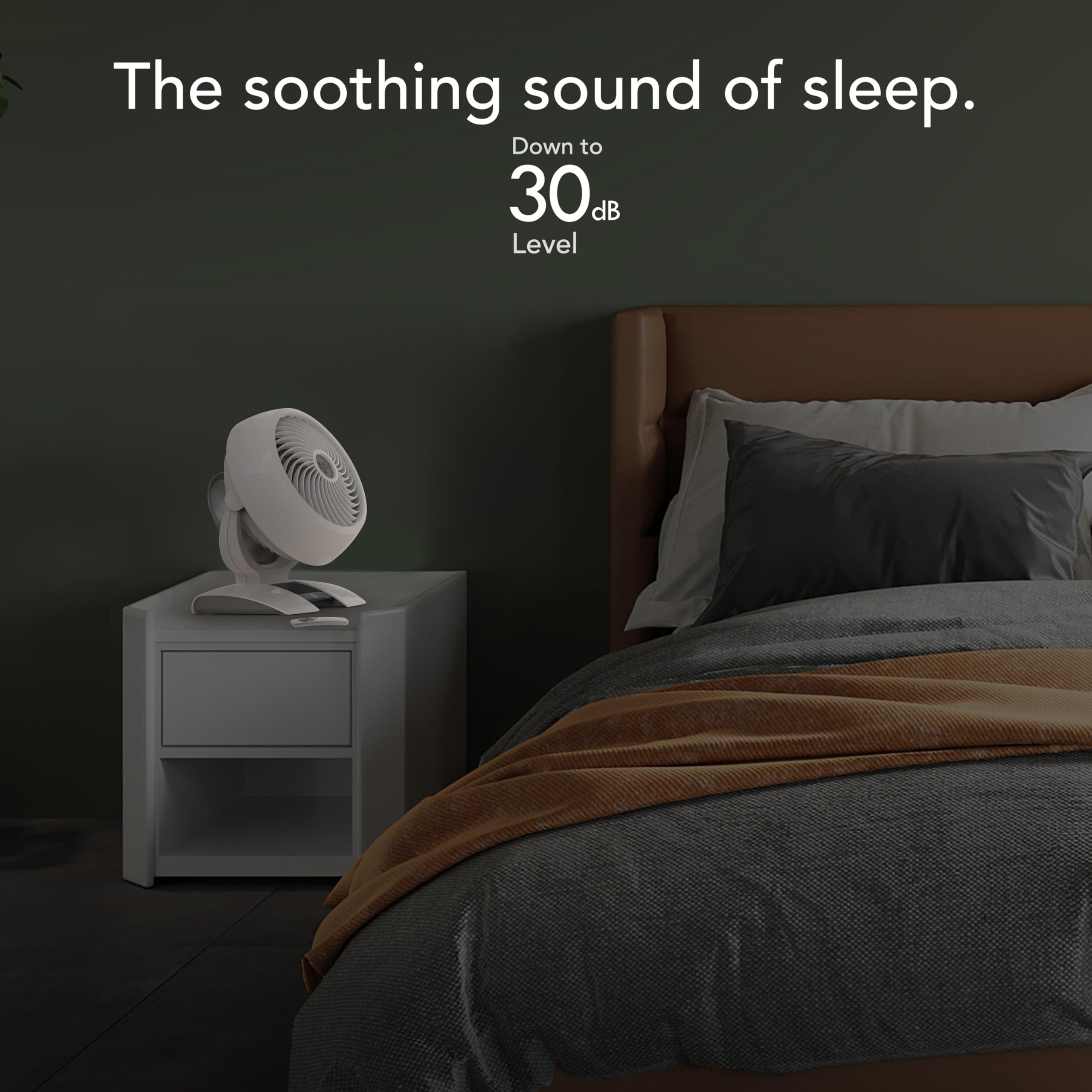 Vornado 5303DC Energy Smart Small Air Circulator Fan - Variable Speed Control, White, Medium Size - Perfect for Bedroom, Office & Home Cooling