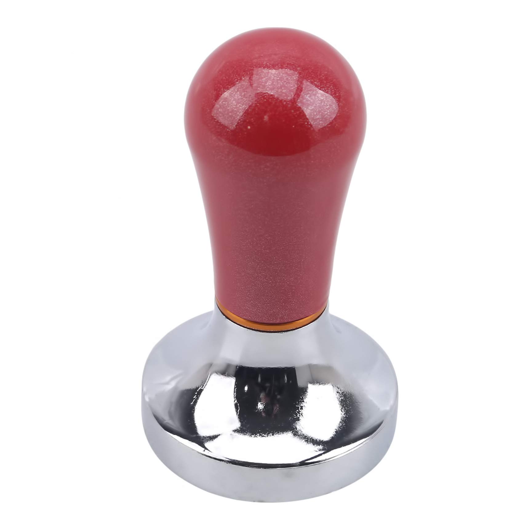 Premium Stainless Steel Espresso Coffee Tamper - Refillable Coffee Bean Press & Powder Hammer Tool for Baristas & Home Brewing (Red) - Perfect for Espresso Machines & Coffee Shops