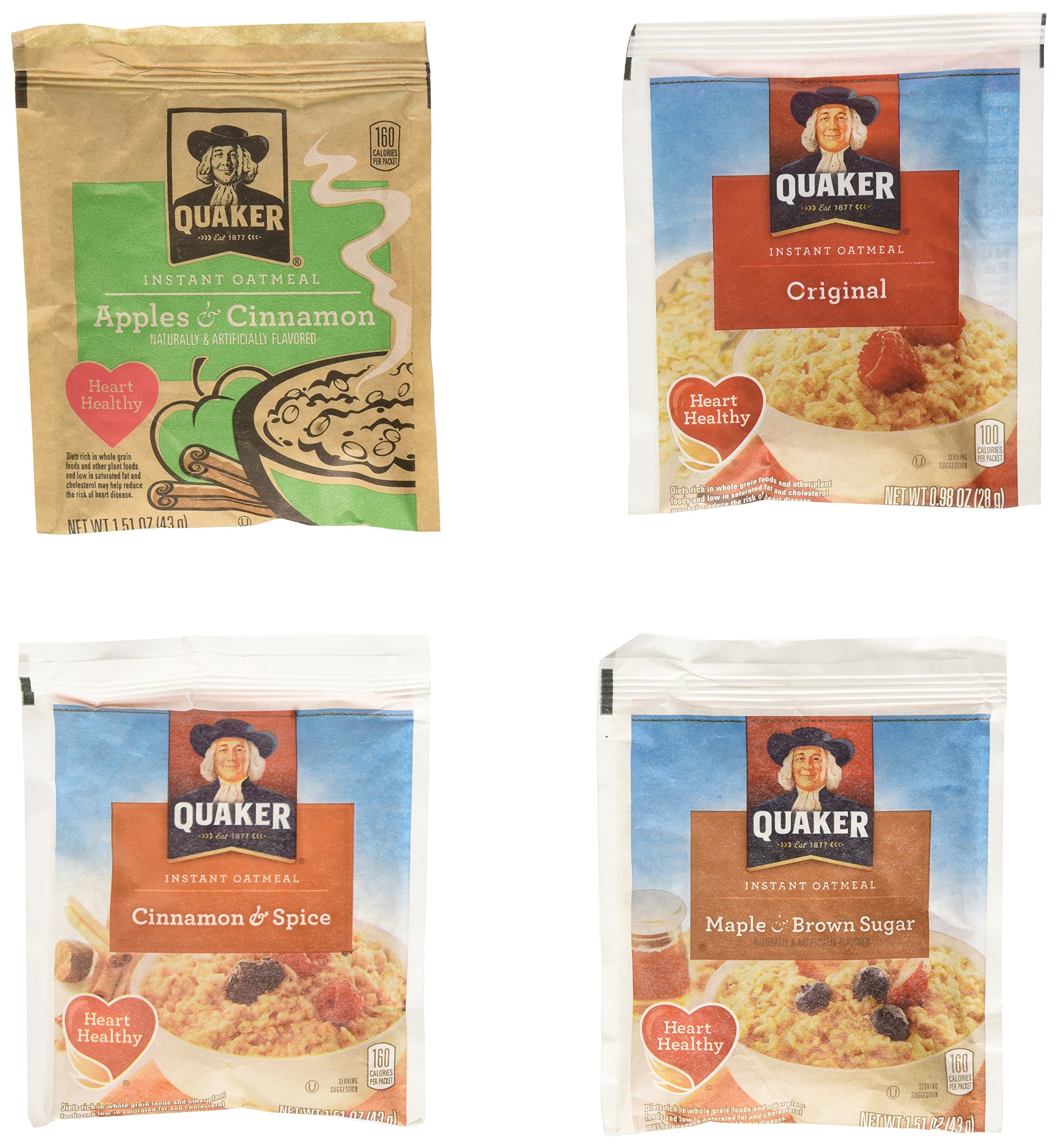 Quaker Instant Oatmeal Variety Pack - 64 Single-Serve Packets | Quick & Healthy Breakfast for Kids & Adults | Perfect for Office, School & Travel