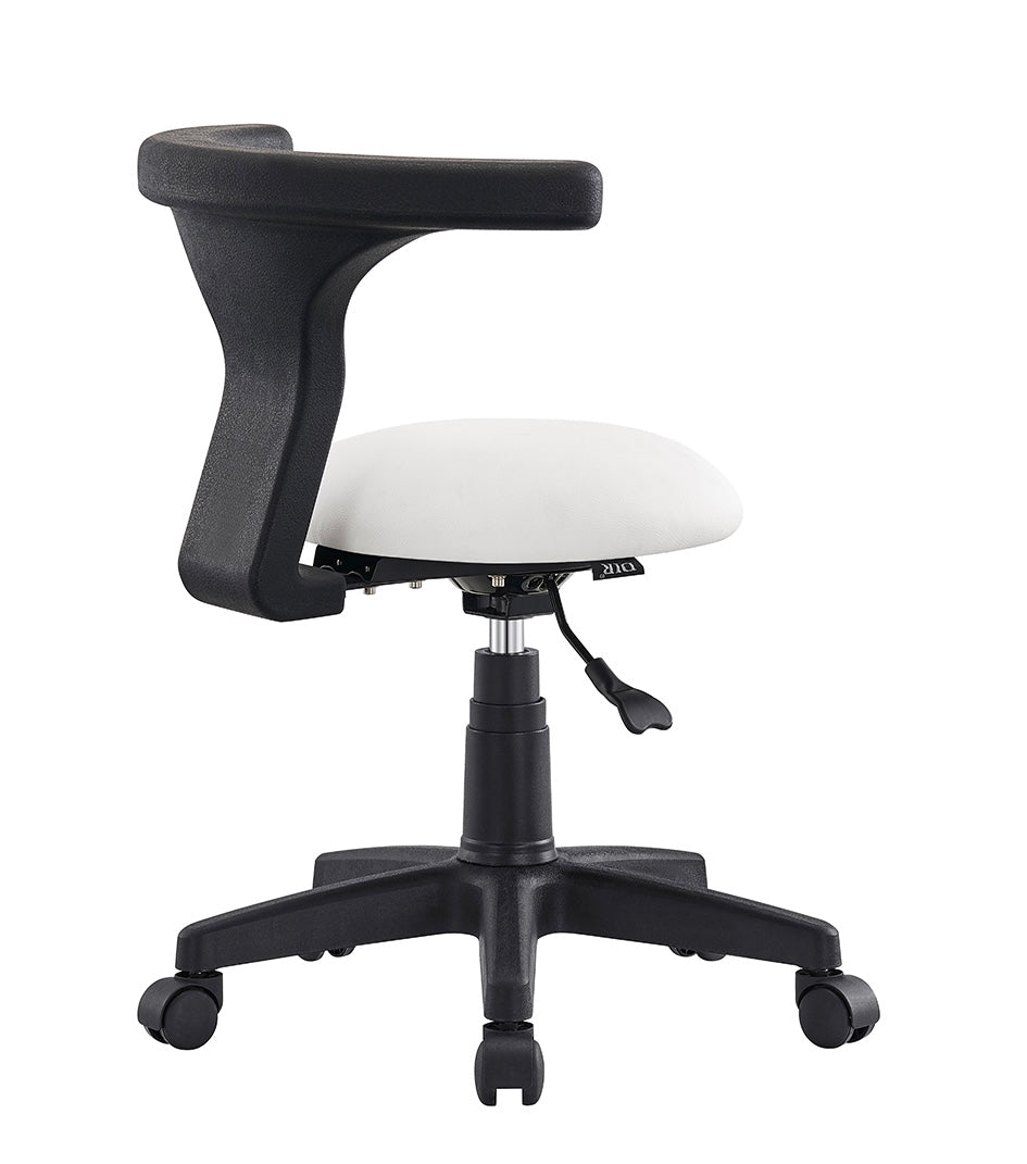 Premium Adjustable Beauty Salon Stool with Backrest - Ergonomic Swivel Styling Chair for Hairdressers, Barbers & Makeup Artists - Perfect for Salons, Spas & Home Use