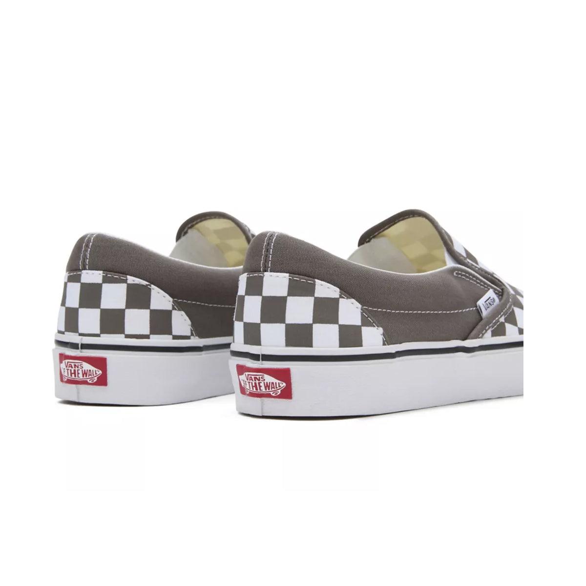 Classic Slip-On Checkerboard Sneakers - Bungee Cord Design for Men & Women | Comfortable Casual Shoes for Walking, Work & Everyday Wear