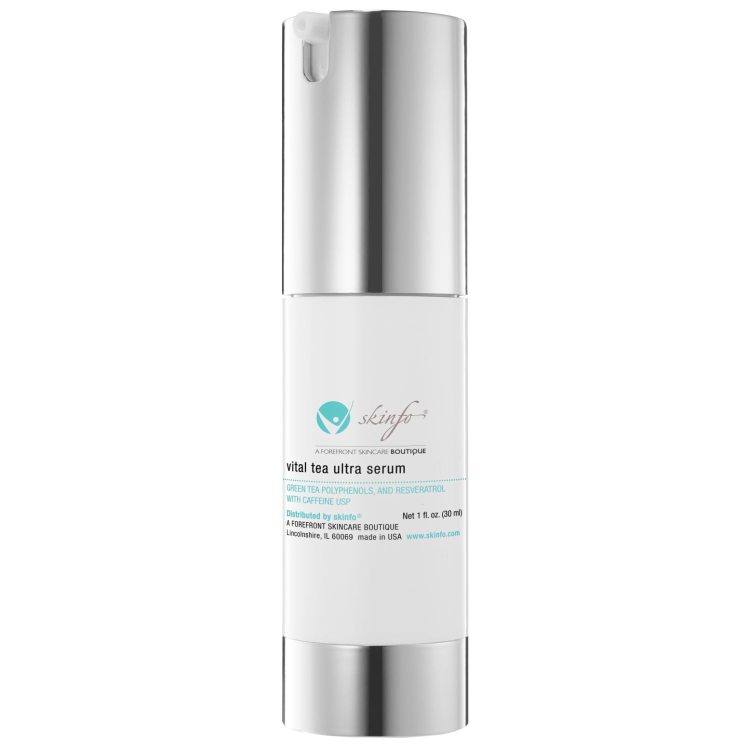 Skinfo Vital Tea Ultra Serum - Anti-Aging Face Serum with Green Tea Extract & Hyaluronic Acid | Hydrating & Brightening Skincare for Women | Perfect for Daily Routine & Night Care