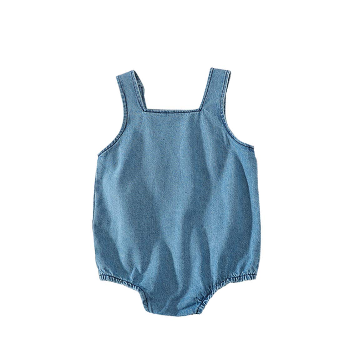 Baby Denim Shortall Overalls for Toddler Boys & Girls - Cute Jean Triangle Shorts for Summer Play & Outdoor Adventures