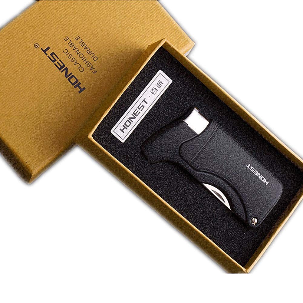 5-in-1 Windproof Refillable Lighter with Pipe Cleaner for Cigars & Tobacco Pipes (Silver) - Outdoor Smoking Essential