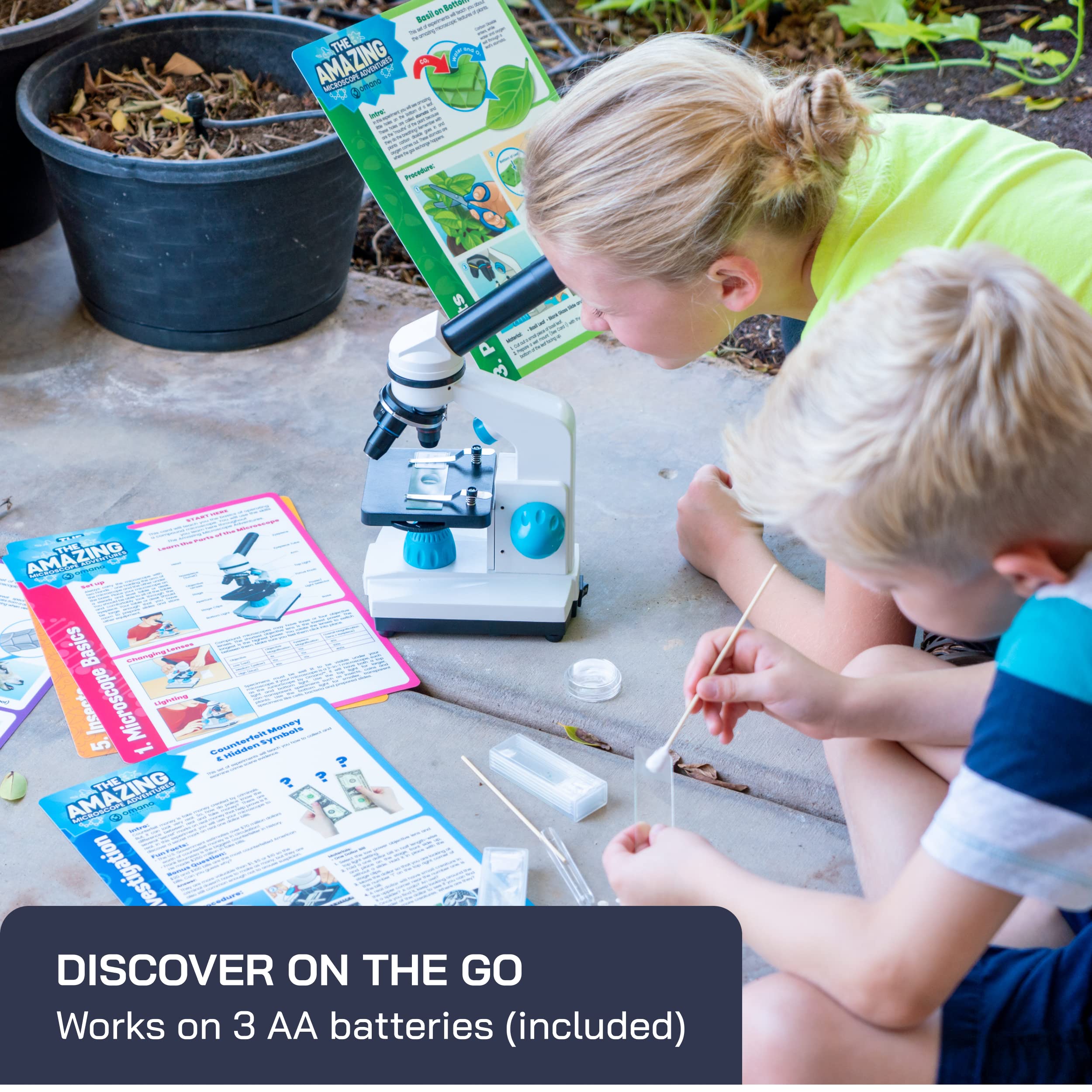 **Omano Juniorscope Microscope Kit for Kids Ages 8+ | STEM Science Microscope for Beginners | Encourages Scientific Exploration & Learning | Perfect for Home, Classroom & Science Experiments**