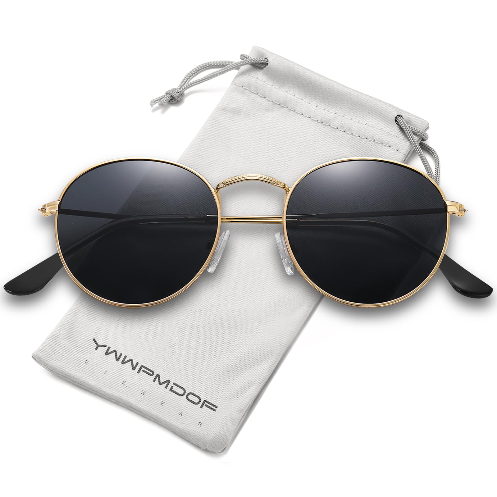 Trendy Round Polarized Sunglasses for Women & Men - UV Protection Small Circle Sun Glasses - Perfect for Driving, Beach & Outdoor Activities