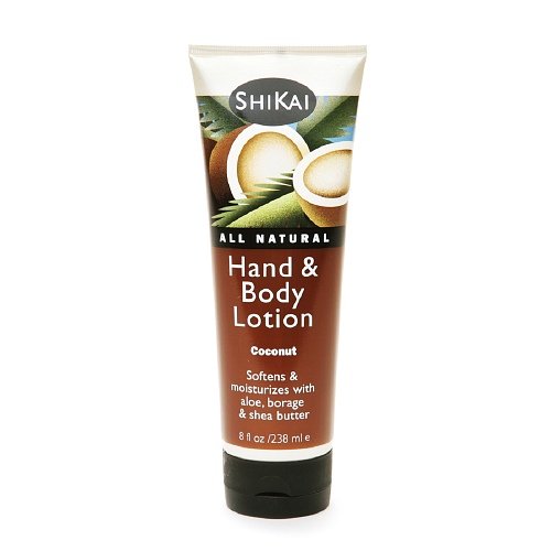 ShiKai All Natural Coconut Hand and Body Lotion - 8 fl oz (238 ml) Pack of 4 - Moisturizing & Hydrating for Dry Skin, Perfect for Home, Office & Travel Use