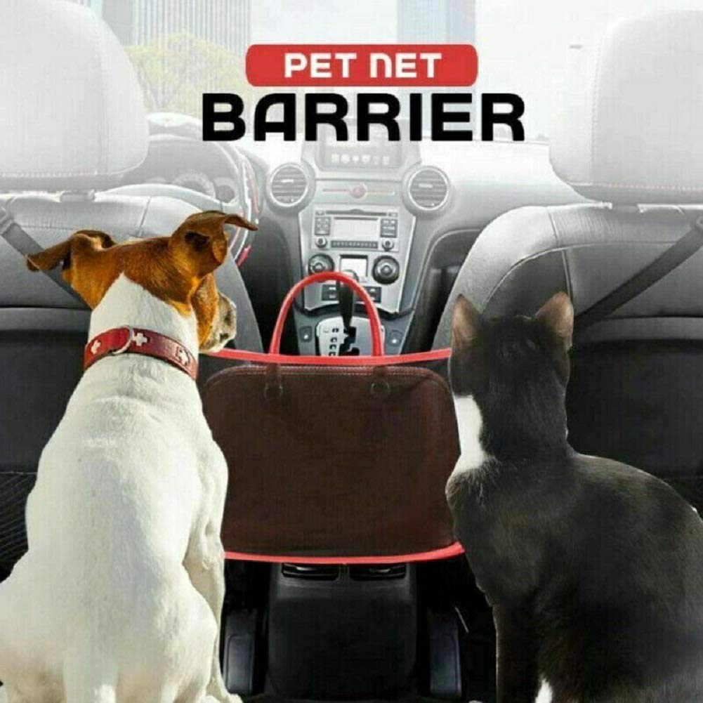 Car Seat Back Organizer - Mesh Storage Net for Purse, Phone & Documents - Perfect for Car & Dog Barrier