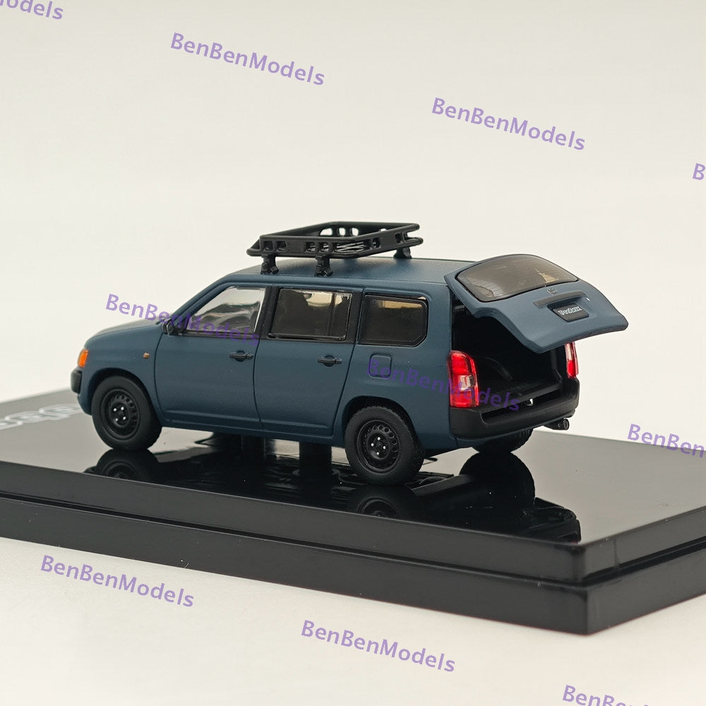 1/64 Scale Hobby Japan Toyota Probox Customized Version Matte Blue Diecast Model Car HJ643062BL - Perfect for Collectors, Display, and Toy Car Enthusiasts