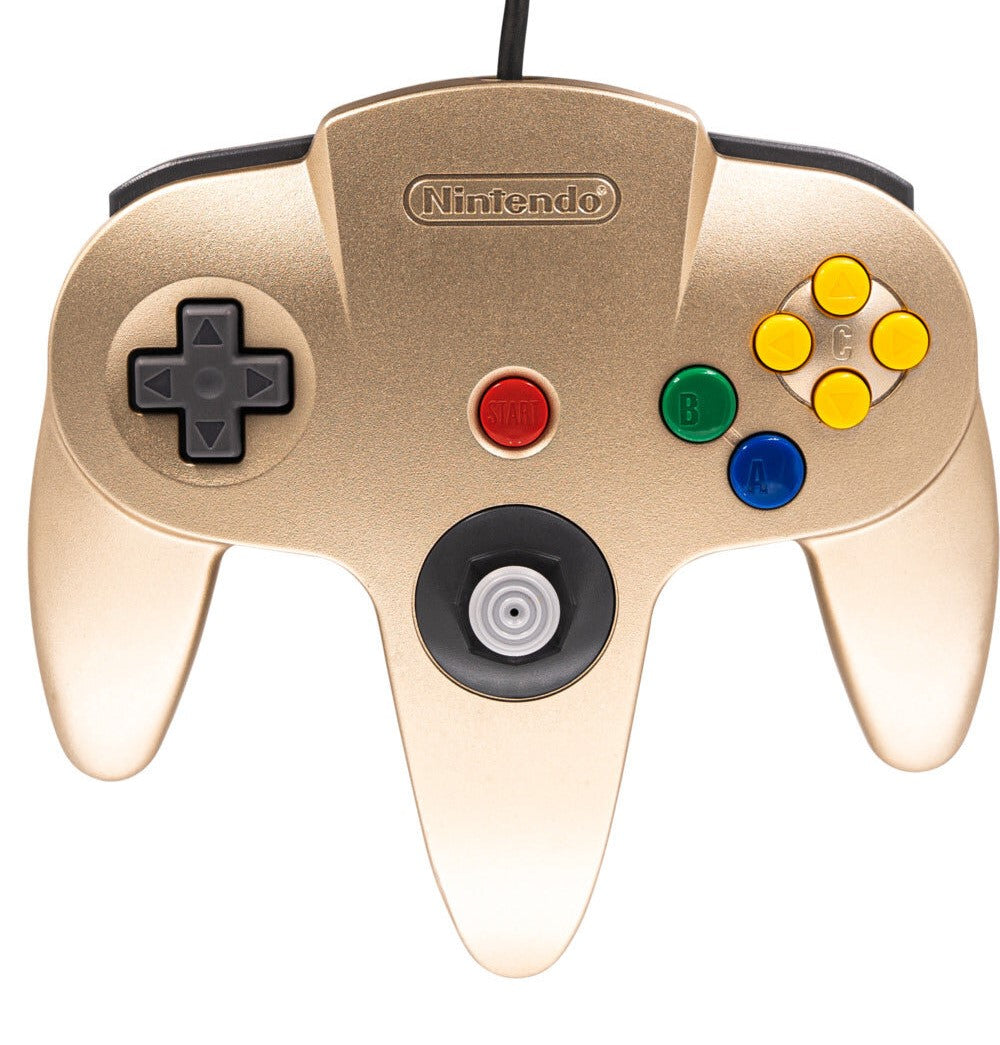 Original Nintendo 64 (N64) Gaming Console - Gold Edition | Retro Video Game System for Classic Gaming | Perfect for Collectors & Nostalgic Gamers