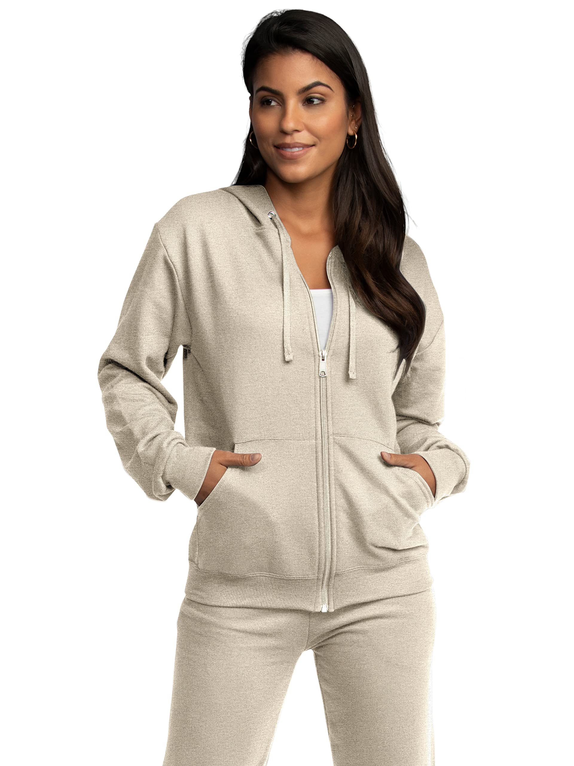 Fruit of the Loom Unisex Adult EverSoft Fleece Full Zip Hoodie Sweatshirt - Cozy Winter Wear for Men & Women - Perfect for Casual Outfits, Outdoor Activities & Lounge Comfort