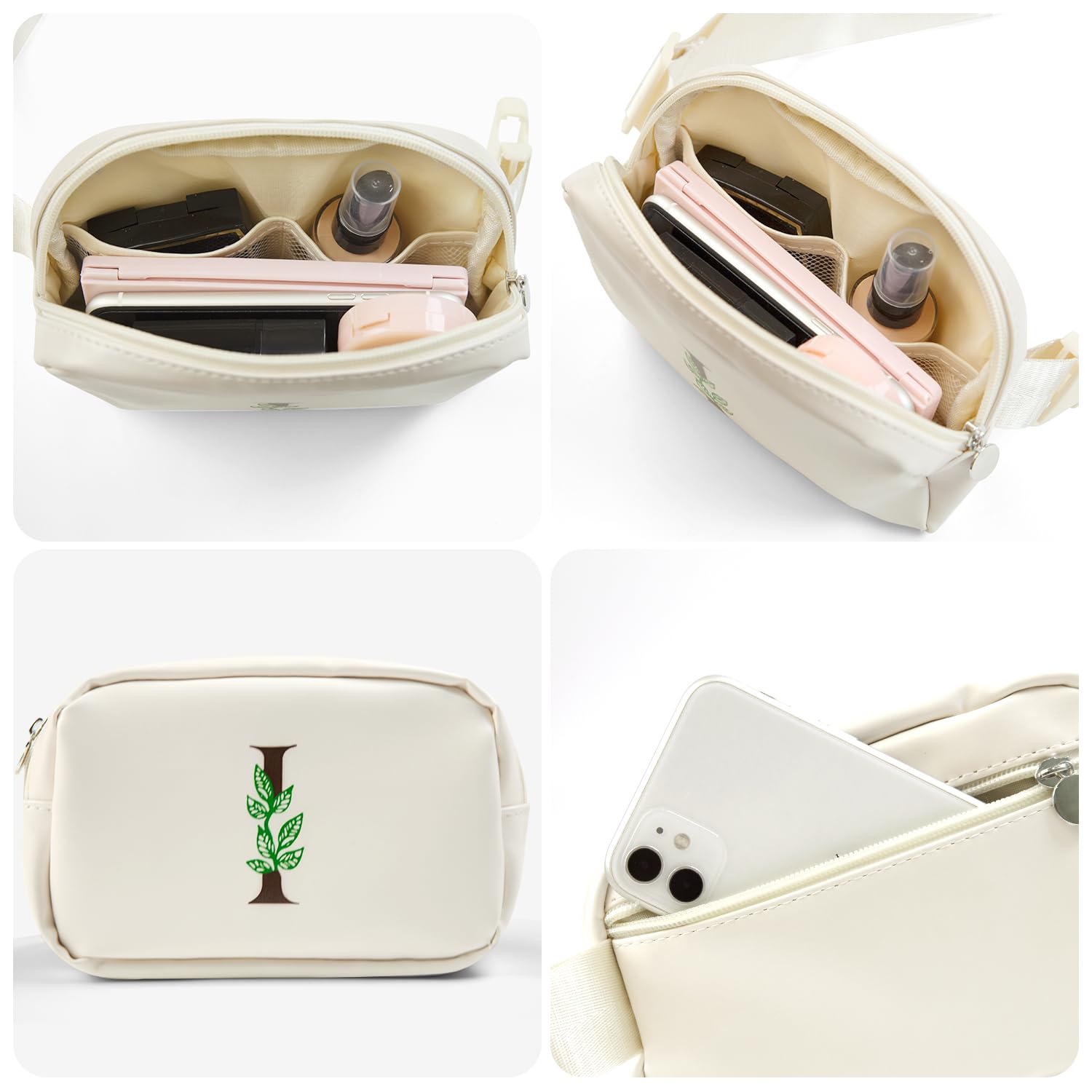 Personalized Initial Letter Belt Bag for Women - Trendy Fanny Pack with Custom Monogram - Perfect Birthday & Christmas Gift for Her - Ideal for Travel, Gym, and Everyday Use