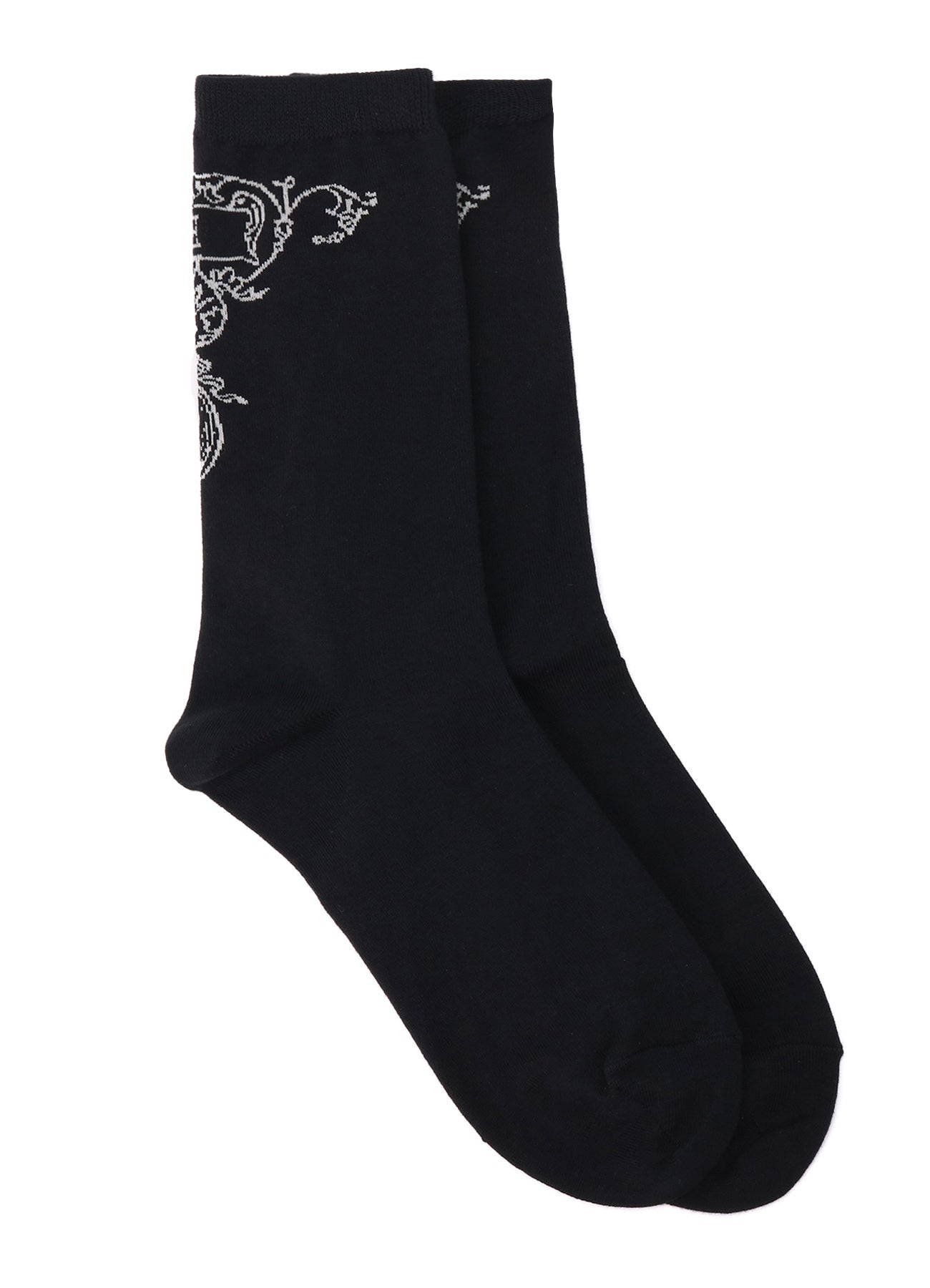 Baroque Pattern Cotton Plain Stitch Socks for Women & Men - Comfortable & Stylish Casual Wear for Everyday Use, Work, and Special Occasions