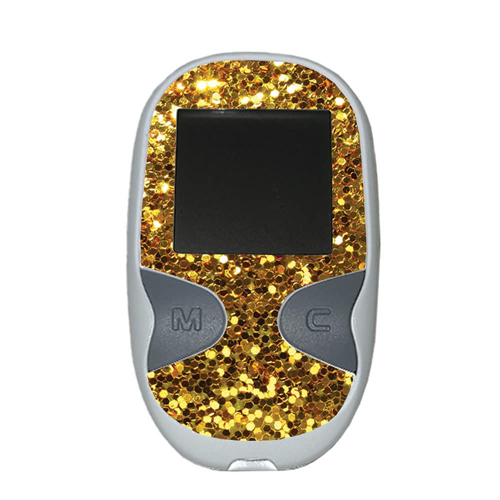 MightySkins Vinyl Decal Wrap Cover for Care Touch Glucose Meter - Gold Dazzle | Protective & Durable Skin | Easy to Apply & Remove | Made in USA | Perfect for Diabetes Management & Travel Protection