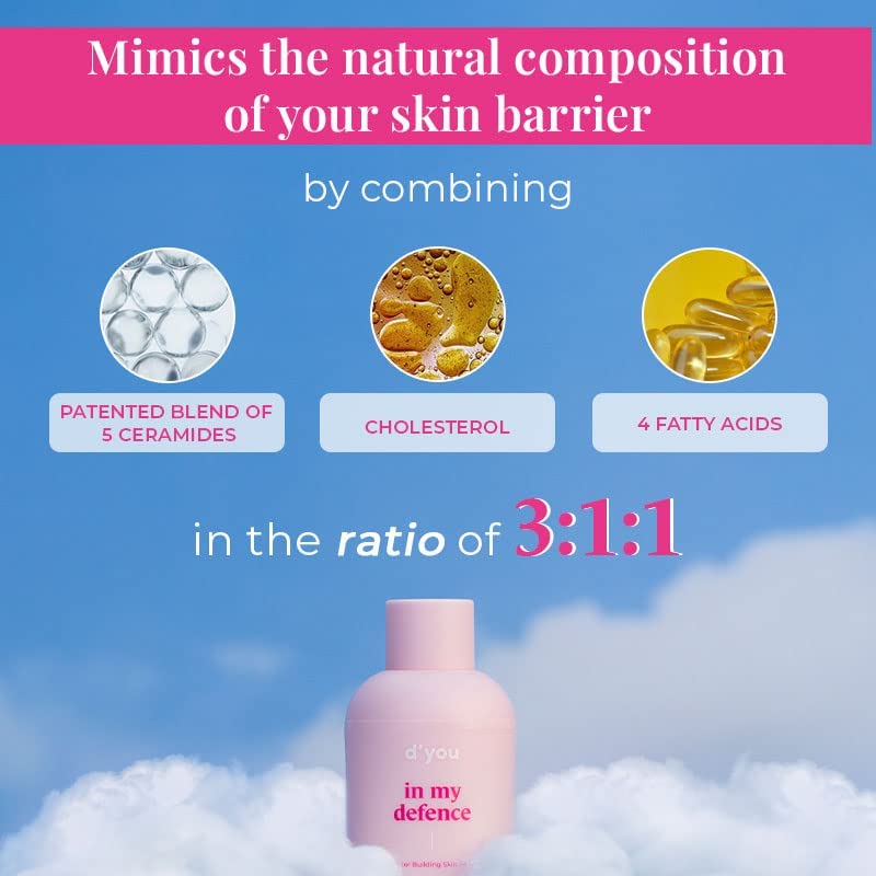 **In My Defense Lightweight Moisturizing Cream with Ceramides for Intense Hydration – Non-Greasy, Fragrance-Free Face Moisturizer for Dry, Oily & Combination Skin – Korean Skincare for Men & Women – Cruelty-Free, Vegan, 50ml – Perfect for Daily Use & Travel**