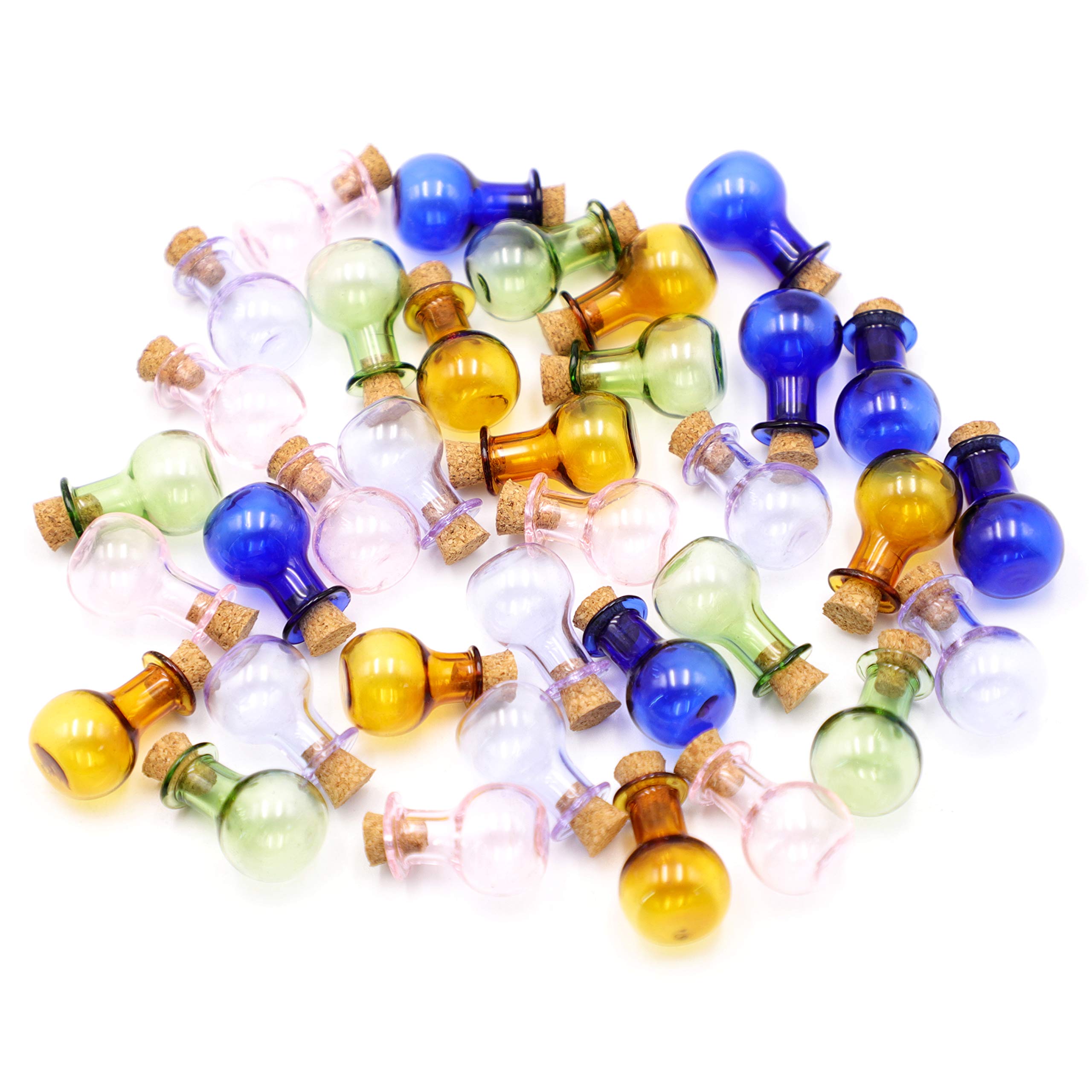 SHAOTONG 2ml Small Mini Glass Bottles with Cork Stoppers - 20 Pack for DIY Crafts, Wedding Favors, Message in a Bottle, Party Decorations & Home Decoration