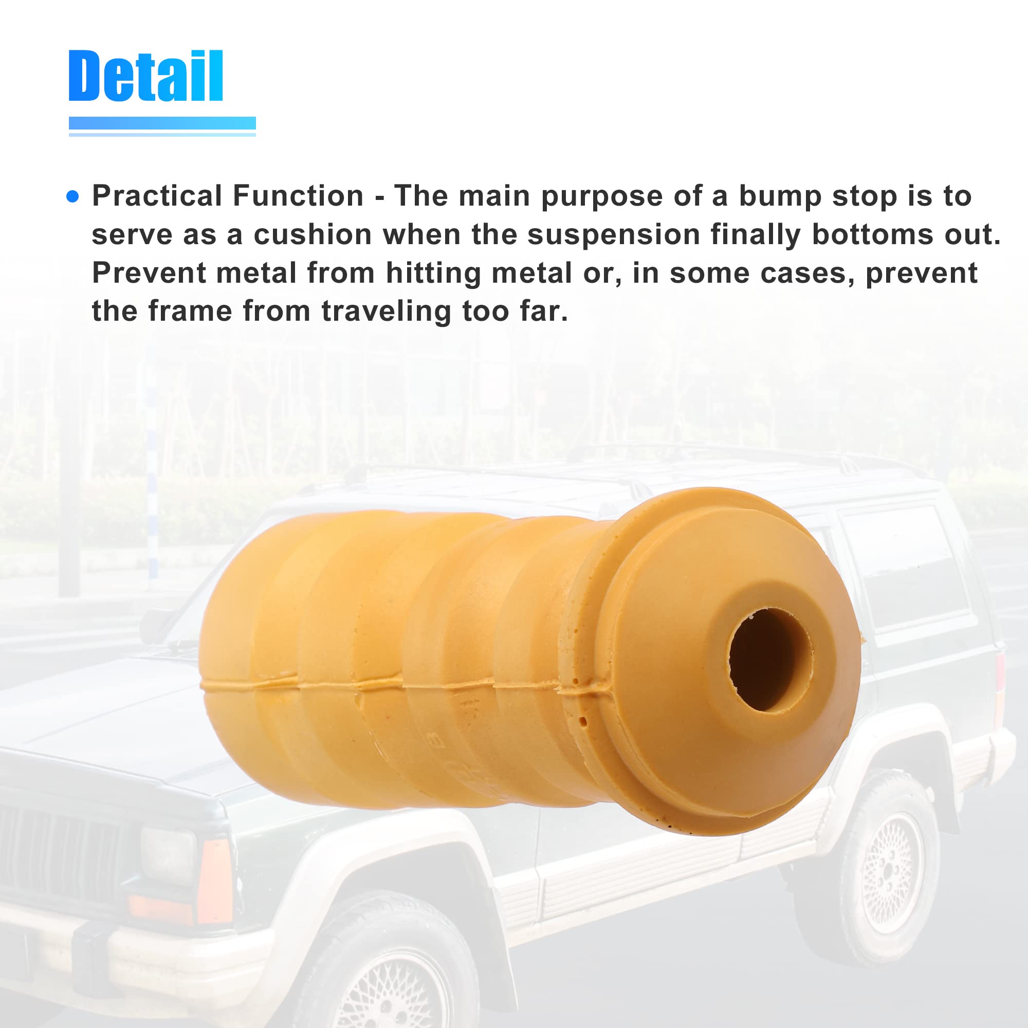 X AUTOHAUX 2pcs 5.5 Inch Rear Suspension Bump Stop Strut Bumper for Volkswagen Jetta 1985-1998 (191512131) - Durable Rubber Shock Absorber - Perfect for Off-Roading & Smooth Ride Comfort