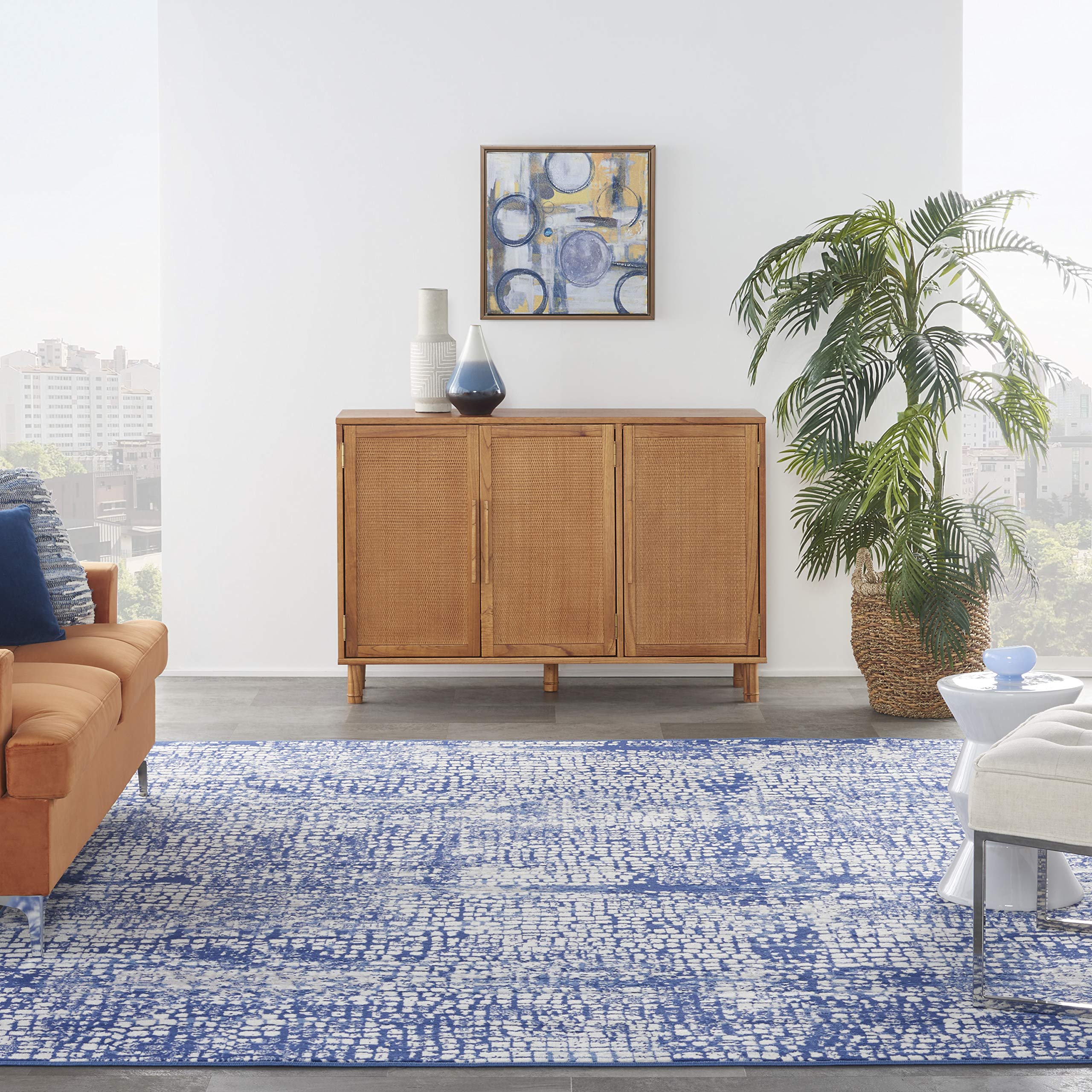 Nourison Whimsicle Abstract Ivory Navy 8'4