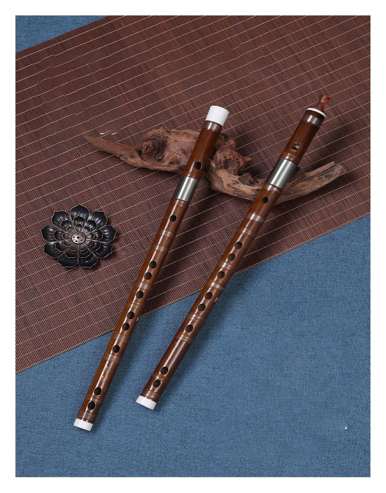 Professional Bamboo Flute - Dual Purpose American Bamboo Flute - Easy to Play G Key Musical Instrument - Perfect for Beginners, Meditation & Live Performances