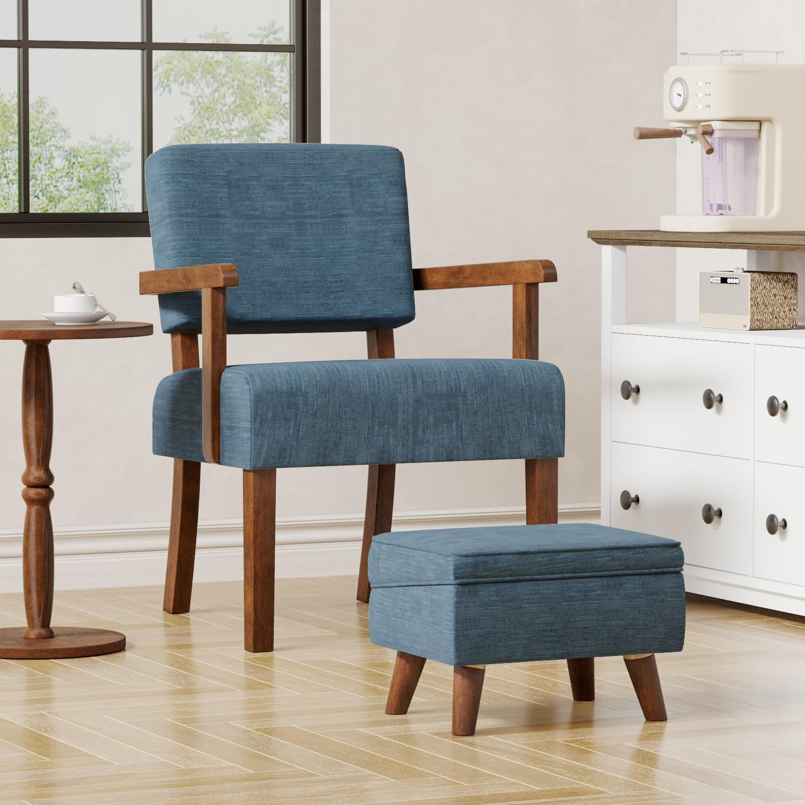 Comfortable Oversized Accent Chair with Wood Frame & Soft Seat - Perfect for Living Room, Dining Room, Bedroom, Reading Nook & Waiting Areas