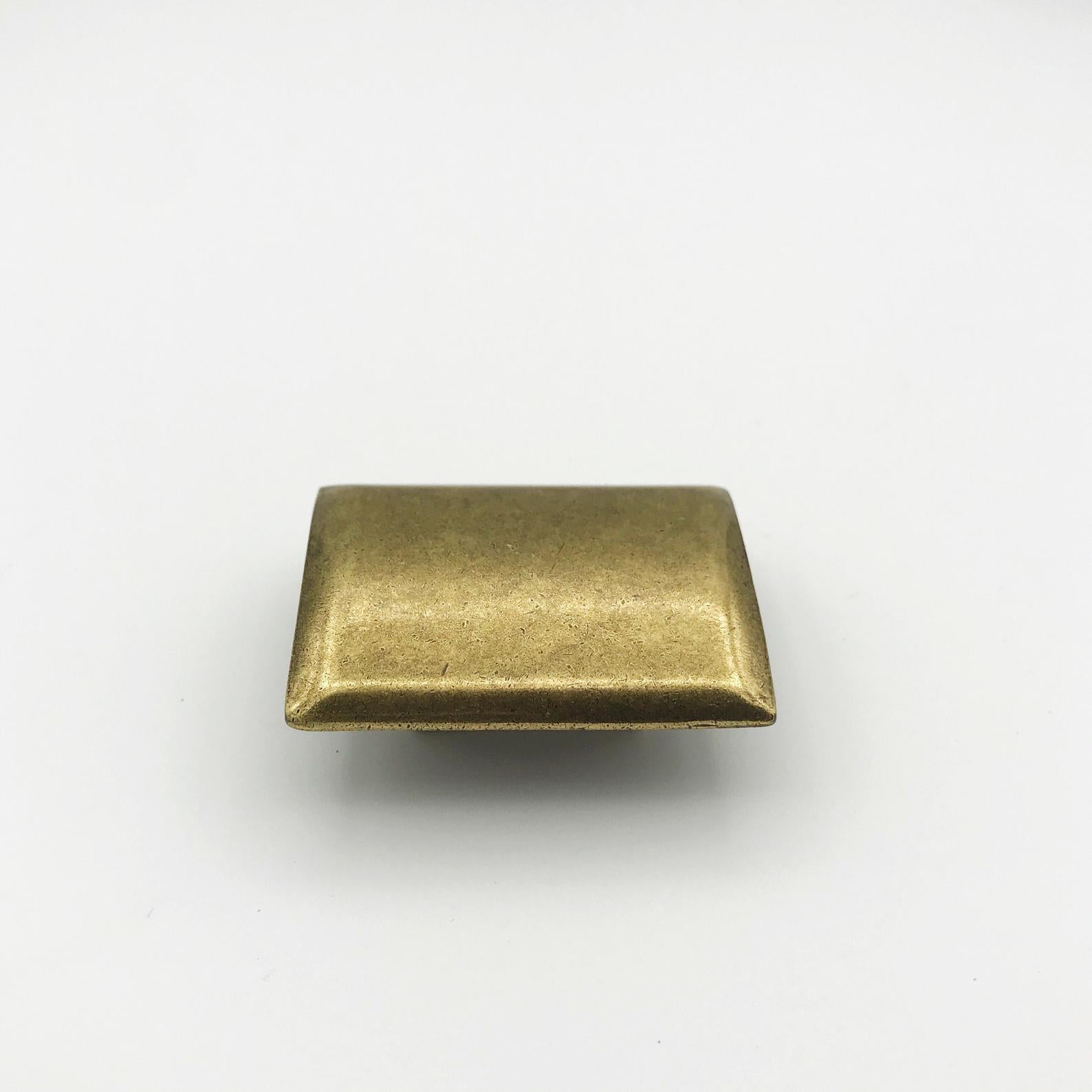 Vintage Aged Brass Rectangular Drawer Pulls - Classic Roman Style Cabinet Handles for Kitchen, Bathroom & Furniture (Set of 10) - Perfect for Home Renovation & DIY Projects