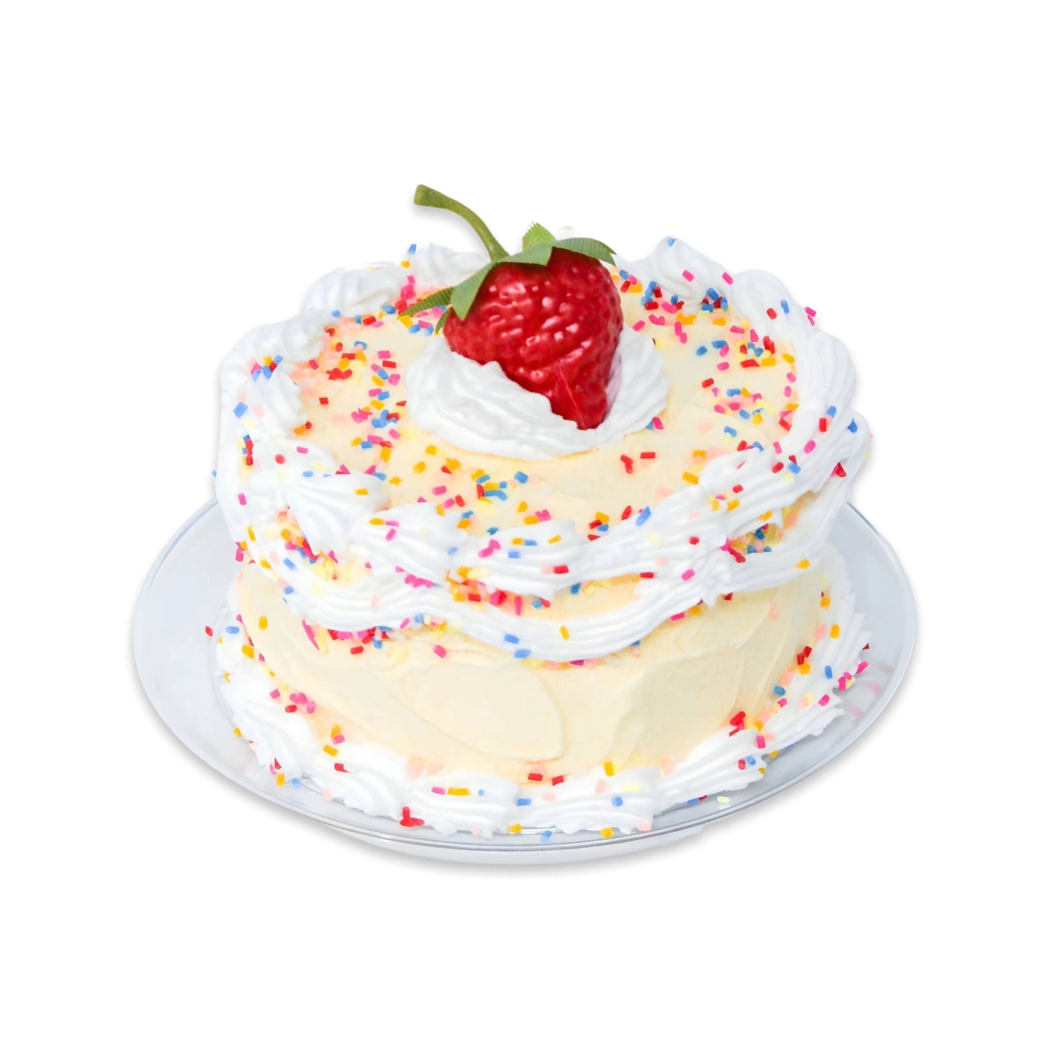 DIY Fake Cake Craft Kit - Strawberry Sprinkle Decor for Dorm Room, Birthday Gifts & Home Shelf Styling | Fake Dessert Display for Party Decorations, Classroom Projects & Creative Home Decor