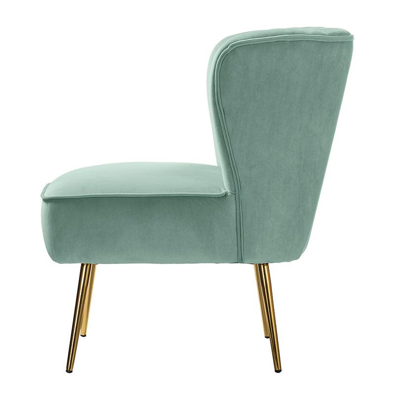 Lola Velvet Side Chair - Modern Upholstered Accent Chair for Living Room, Bedroom & Office - Soft Velvet Fabric with Sturdy Wooden Legs - Perfect for Dining, Lounge & Home Decor