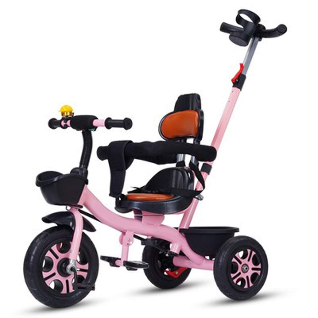 **Best Kids Tricycle for 2-5 Year Olds - 3-Wheel Toddler Trike with Storage Basket, 15.5 Inch Wheels for Boys & Girls - Pink & Yellow Colors - Perfect for Outdoor Play, Park Rides & Backyard Fun**