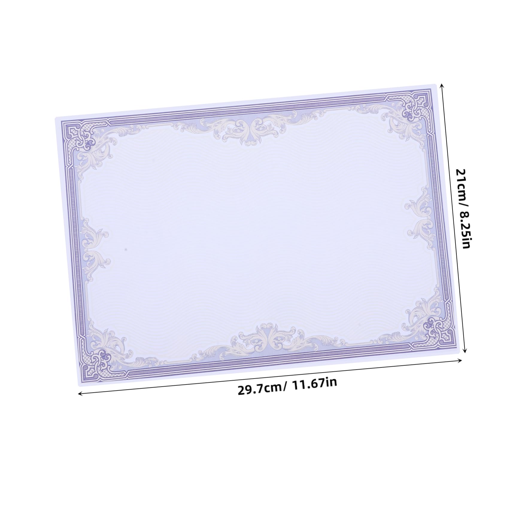 CAXUSD 50 Sheets Blank Certificate Paper - Premium Diploma Paper with Round Corners & Smooth Edges for Printing, Awards & Commendations | Perfect for Graduation Certificates, Achievement Awards & Professional Documents