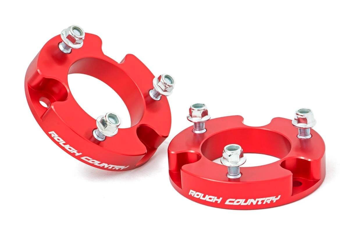 2 Inch Aluminum Leveling Kit for Toyota Tacoma 2WD/4WD (2005-2023) - Red (744RED) | Lift Suspension for Off-Road & Daily Driving