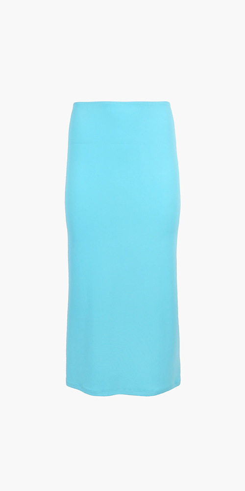 Axew Skirt Turquoise - Women's Flowy Midi Skirt with Pockets, Boho Style Summer Skirt for Casual Wear, Beach Vacation & Music Festivals