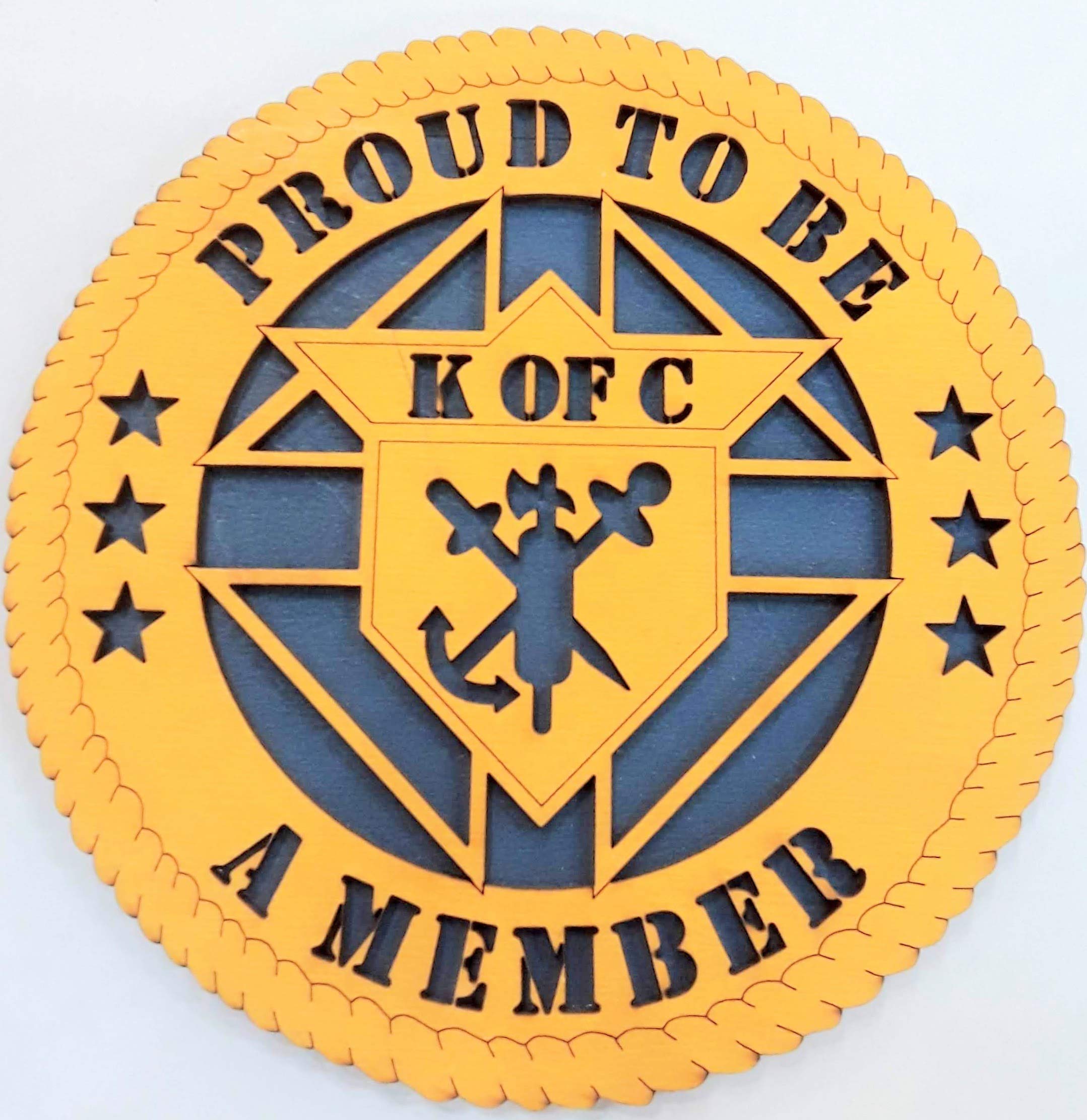 Knights of Columbus Wooden Desk Plaque - Office & Home Decor